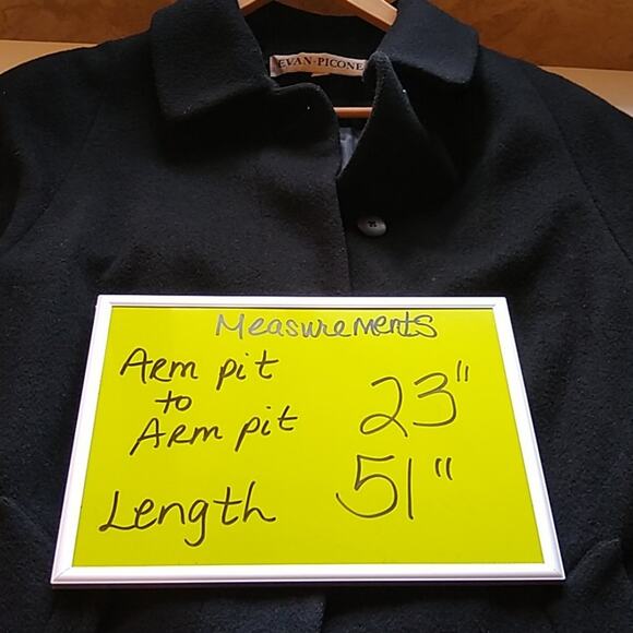 Evan Picone Men's Size XL winter coat 100% wool Warm - Picture 6 of 7